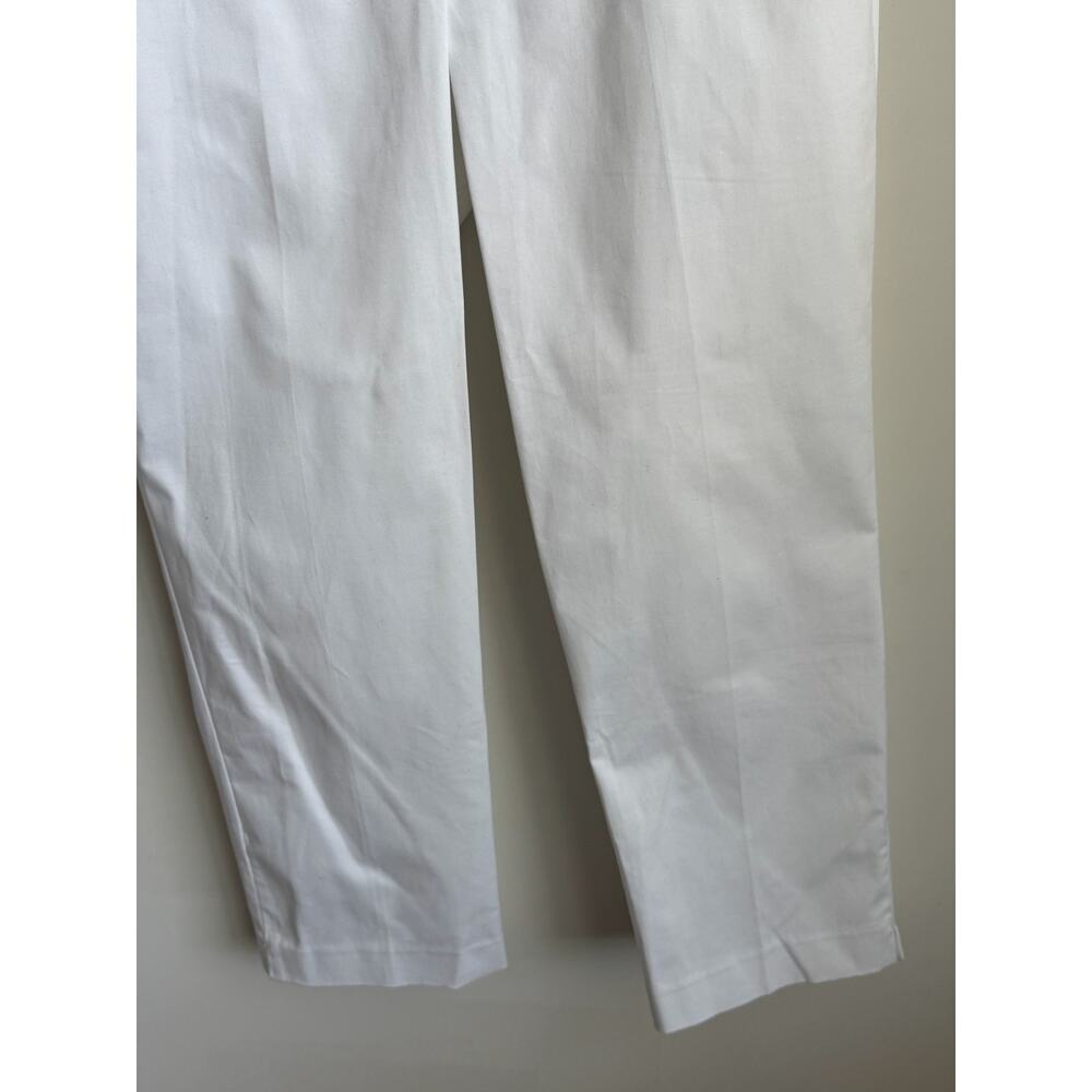 Ann Taylor Factory Cotton Blend Mid-Rise Straight Leg Trouser Pants White Size 4 - Picture 4 of 8